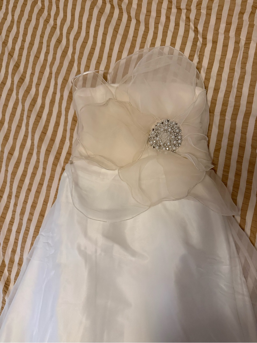NWT BHLDN organza 3D floral appliqué strapless midi dress - Picture 4 of 6